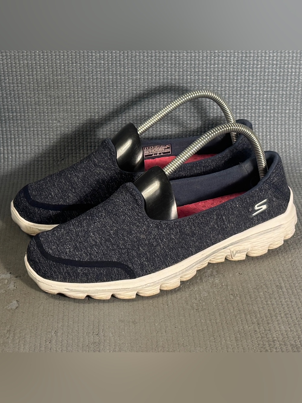 SKECHERS Goga Mat 13972 Slip on Navy Blue Women’s Casual Shoes Size 8.5